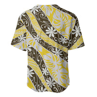 Rearea Tahiti Tiare Monstera Baseball Jersey Polynesian Pattern Curve Style LT01 - Polynesian Pride
