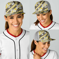 Rearea Tahiti Tiare Monstera Baseball Net Cap Polynesian Pattern Curve Style LT01 - Polynesian Pride