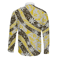 Rearea Tahiti Tiare Monstera Family Matching Off The Shoulder Long Sleeve Dress and Hawaiian Shirt Polynesian Pattern Curve Style - Polynesian Pride