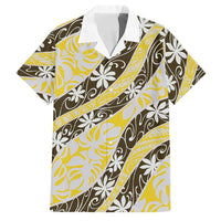 Rearea Tahiti Tiare Monstera Family Matching Off Shoulder Short Dress and Hawaiian Shirt Polynesian Pattern Curve Style - Polynesian Pride