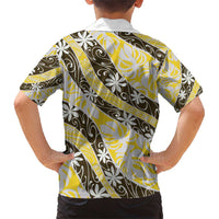 Rearea Tahiti Tiare Monstera Family Matching Short Sleeve Bodycon Dress and Hawaiian Shirt Polynesian Pattern Curve Style - Polynesian Pride