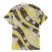 Rearea Tahiti Tiare Monstera Family Matching Short Sleeve Bodycon Dress and Hawaiian Shirt Polynesian Pattern Curve Style - Polynesian Pride