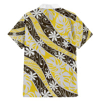 Rearea Tahiti Tiare Monstera Family Matching Tank Maxi Dress and Hawaiian Shirt Polynesian Pattern Curve Style - Polynesian Pride