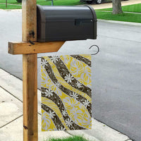 Rearea Tahiti Tiare Monstera Garden Flag Polynesian Pattern Curve Style - Polynesian Pride