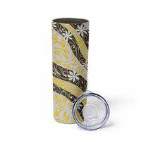Rearea Tahiti Tiare Monstera Skinny Tumbler Polynesian Pattern Curve Style - Polynesian Pride