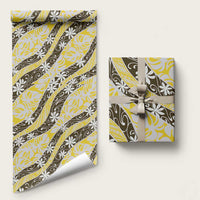 Rearea Tahiti Tiare Monstera Wrapping Paper Polynesian Pattern Curve Style - Polynesian Pride