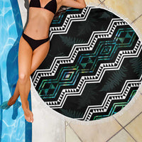 Taniko Aotearoa Mix Paua Shell Beach Blanket Niho Taniwha Turquoise Glitter LT01 - Polynesian Pride