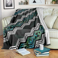 Taniko Aotearoa Mix Paua Shell Blanket Niho Taniwha Turquoise Glitter LT01 Turquoise - Polynesian Pride