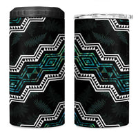 Taniko Aotearoa Mix Paua Shell 4 in 1 Can Cooler Tumbler Niho Taniwha Turquoise Glitter LT01 One Size: 16 oz Turquoise - Polynesian Pride