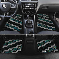 Personalised Taniko Aotearoa Mix Paua Shell Car Mats Niho Taniwha Turquoise Glitter LT01 Set 4pcs Turquoise - Polynesian Pride