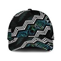 Taniko Aotearoa Mix Paua Shell Classic Cap Niho Taniwha Turquoise Glitter LT01 Universal Fit Turquoise - Polynesian Pride