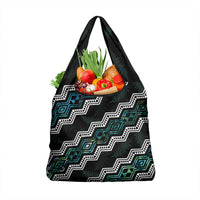 Taniko Aotearoa Mix Paua Shell Grocery Bag Niho Taniwha Turquoise Glitter LT01 1-pack One Size Turquoise - Polynesian Pride