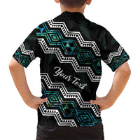 Personalised Taniko Aotearoa Mix Paua Shell Hawaiian Shirt Niho Taniwha Turquoise Glitter LT01 - Polynesian Pride