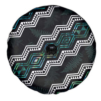 Taniko Aotearoa Mix Paua Shell Spare Tire Cover Niho Taniwha Turquoise Glitter LT01 - Polynesian Pride