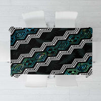 Taniko Aotearoa Mix Paua Shell Tablecloth Niho Taniwha Turquoise Glitter LT01 Turquoise - Polynesian Pride