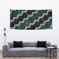 Personalised Taniko Aotearoa Mix Paua Shell Tapestry Niho Taniwha Turquoise Glitter