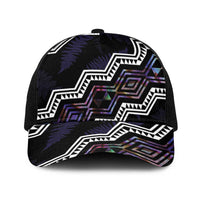 Taniko Aotearoa Mix Paua Shell Baseball Net Cap Niho Taniwha Lilac Glitter LT01 One Size Black Purple - Polynesian Pride