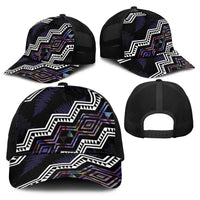 Taniko Aotearoa Mix Paua Shell Baseball Net Cap Niho Taniwha Lilac Glitter LT01 - Polynesian Pride
