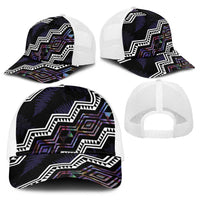 Taniko Aotearoa Mix Paua Shell Baseball Net Cap Niho Taniwha Lilac Glitter LT01 - Polynesian Pride