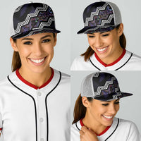 Taniko Aotearoa Mix Paua Shell Baseball Net Cap Niho Taniwha Lilac Glitter LT01 - Polynesian Pride