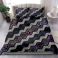 Personalised Taniko Aotearoa Mix Paua Shell Bedding Set Niho Taniwha Lilac Glitter