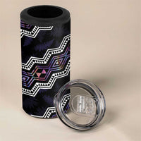 Personalised Taniko Aotearoa Mix Paua Shell 4 in 1 Can Cooler Tumbler Niho Taniwha Lilac Glitter LT01 - Polynesian Pride