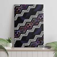 Personalised Taniko Aotearoa Mix Paua Shell Canvas Wall Art Niho Taniwha Lilac Glitter LT01 - Polynesian Pride