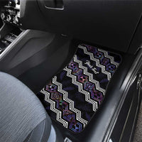 Personalised Taniko Aotearoa Mix Paua Shell Car Mats Niho Taniwha Lilac Glitter LT01 - Polynesian Pride
