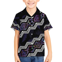 Personalised Taniko Aotearoa Mix Paua Shell Hawaiian Shirt Niho Taniwha Lilac Glitter LT01 - Polynesian Pride