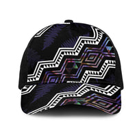 Taniko Aotearoa Mix Paua Shell Mesh Trucker Cap Niho Taniwha Lilac Glitter LT01 One Size Black Purple - Polynesian Pride