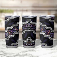 Personalised Taniko Aotearoa Mix Paua Shell Tumbler Cup Niho Taniwha Lilac Glitter LT01 - Polynesian Pride