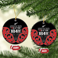 Toitu Te Tiriti 1840 Aotearoa Ceramic Ornament Stand Together Stand Stronger LT01 Circle Black - Polynesian Pride