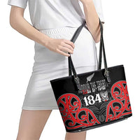 Toitu Te Tiriti 1840 Aotearoa Leather Tote Bag Stand Together Stand Stronger LT01 - Polynesian Pride