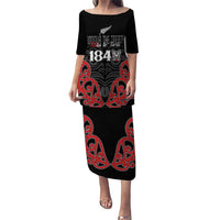Toitu Te Tiriti 1840 Aotearoa Puletasi Stand Together Stand Stronger LT01 Long Dress Black - Polynesian Pride