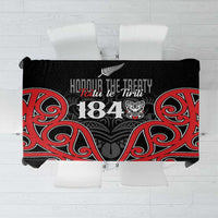 Toitu Te Tiriti 1840 Aotearoa Tablecloth Stand Together Stand Stronger LT01 Black - Polynesian Pride