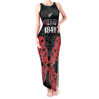 Toitu Te Tiriti 1840 Aotearoa Tank Maxi Dress Stand Together Stand Stronger LT01 Women Black - Polynesian Pride