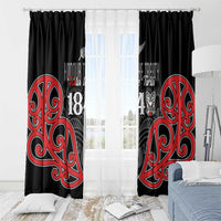 Toitu Te Tiriti 1840 Aotearoa Window Curtain Stand Together Stand Stronger LT01 - Polynesian Pride