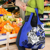 Polynesian Valentine Grocery Bag Couple Floral Unique Blue Version LT01 - Polynesian Pride