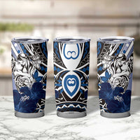 Polynesian Valentine Tumbler Cup Couple Floral Unique Blue Version LT01 - Polynesian Pride