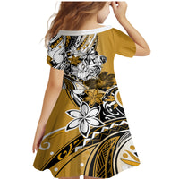 Polynesian Valentine Family Matching Mermaid Dress and Hawaiian Shirt Couple Floral Unique Gold Version LT01 - Polynesian Pride