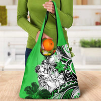 Polynesian Valentine Grocery Bag Couple Floral Unique Green Version LT01 - Polynesian Pride