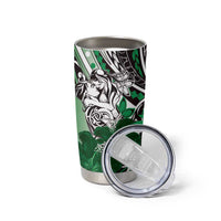 Polynesian Valentine Tumbler Cup Couple Floral Unique Green Version LT01 - Polynesian Pride