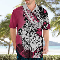 Polynesian Valentine Hawaiian Shirt Couple Floral Unique Pink Version LT01 - Polynesian Pride