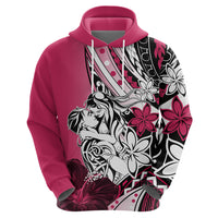 Polynesian Valentine Zip Hoodie Couple Floral Unique Pink Version LT01 - Polynesian Pride