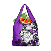 Polynesian Valentine Grocery Bag Couple Floral Unique Purple Version LT01 1-pack One Size Purple - Polynesian Pride