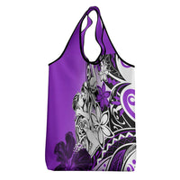 Polynesian Valentine Grocery Bag Couple Floral Unique Purple Version LT01 - Polynesian Pride
