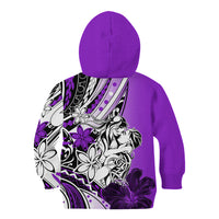 Polynesian Valentine Kid Hoodie Couple Floral Unique Purple Version LT01 - Polynesian Pride