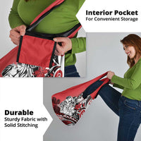 Polynesian Valentine Grocery Bag Couple Floral Unique Red Version LT01 - Polynesian Pride