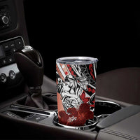 Polynesian Valentine Tumbler Cup Couple Floral Unique Red Version LT01 - Polynesian Pride