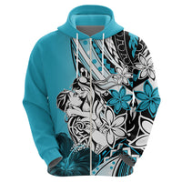 Polynesian Valentine Zip Hoodie Couple Floral Unique Sky Blue Version LT01 - Polynesian Pride